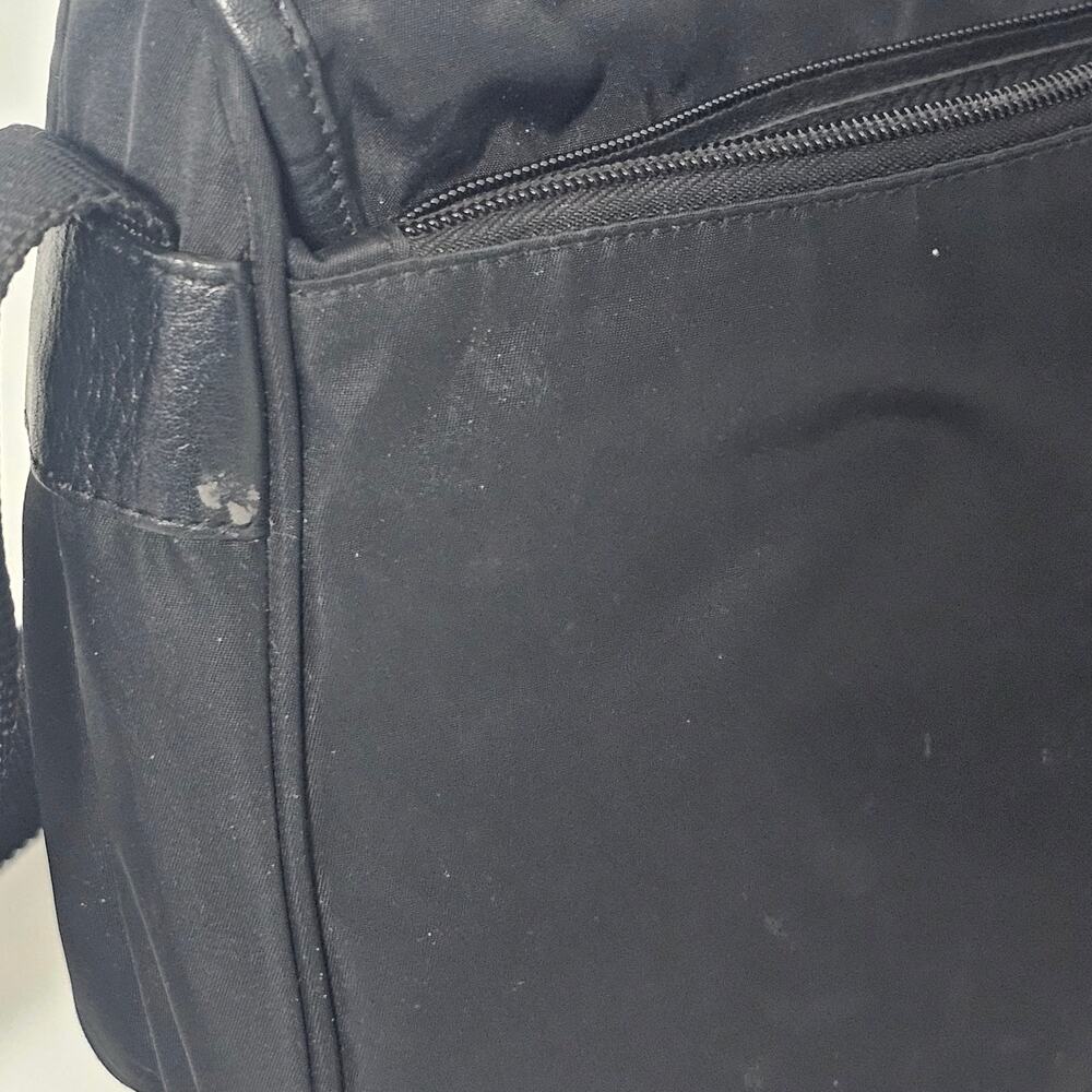 PRADA Tessuto Triangle with logo Ajustable Shoulder Bag Pochette Black Nylon - Picture 5 of 9